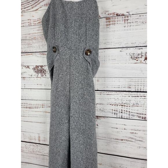 Sage The Label Square Neck Cropped Jumpsuit XS Womens Grey Sleeveless - Picture 3 of 4